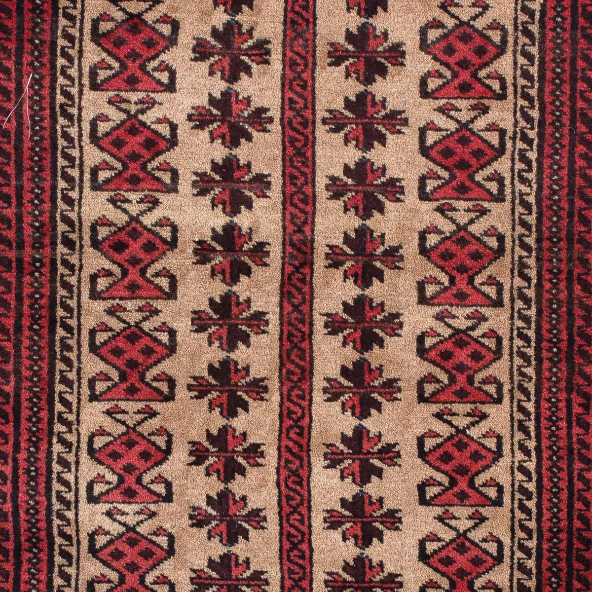 Alfombra persa - Nómada - 135 x 86 cm - rojo oscuro