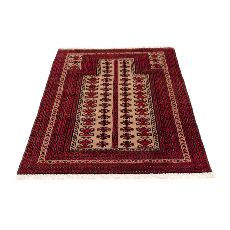 Alfombra persa - Nómada - 135 x 86 cm - rojo oscuro