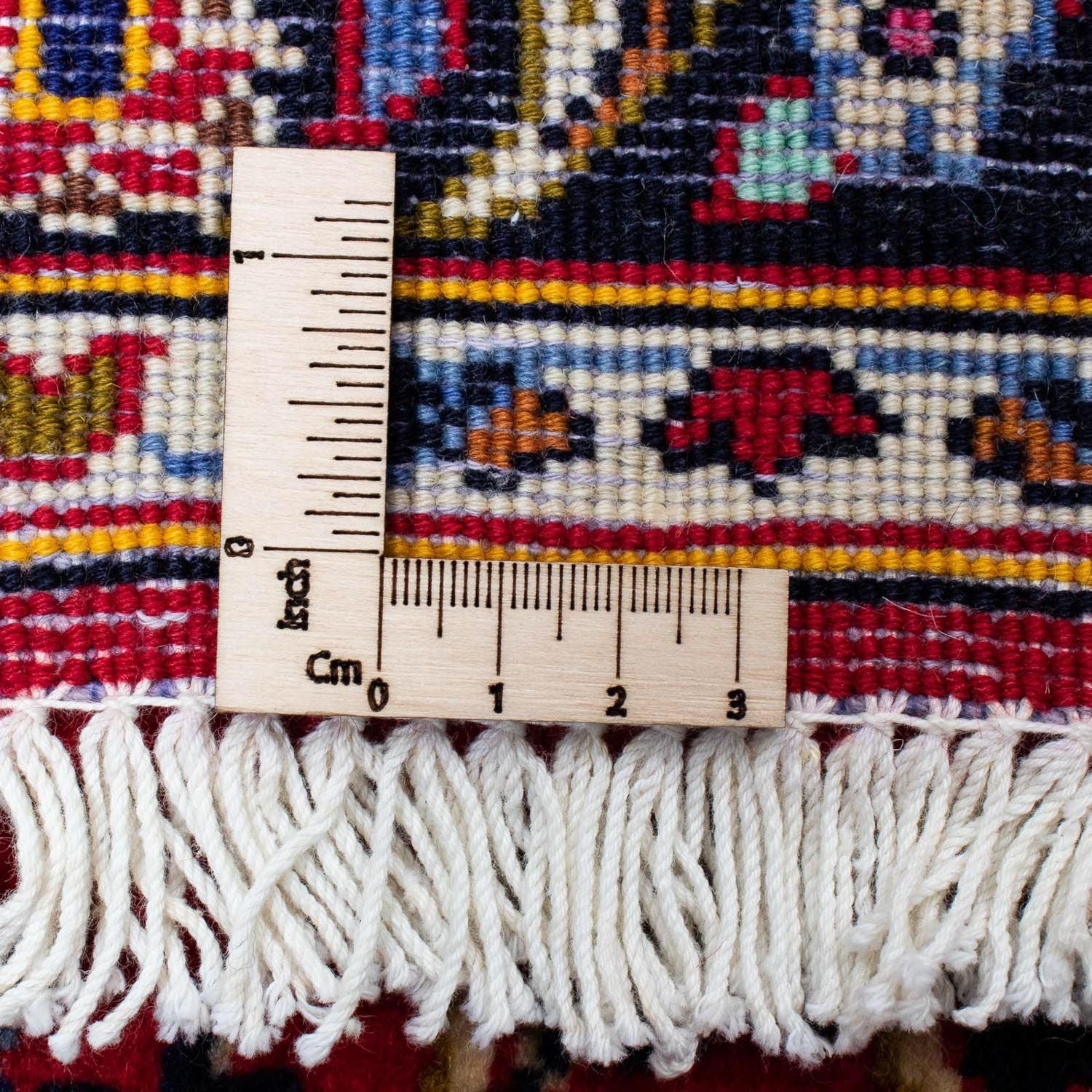 Alfombra persa - Keshan - 126 x 70 cm - rojo oscuro