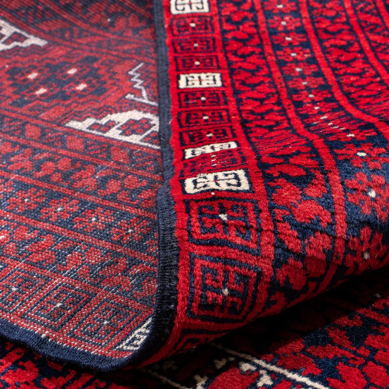 Alfombra Turkaman - 233 x 157 cm - rojo oscuro