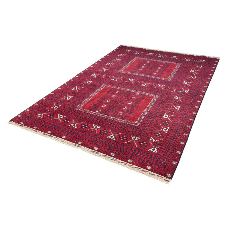 Alfombra Turkaman - 233 x 157 cm - rojo oscuro