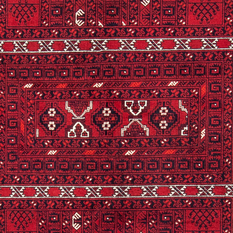 Alfombra Turkaman - 246 x 157 cm - rojo oscuro