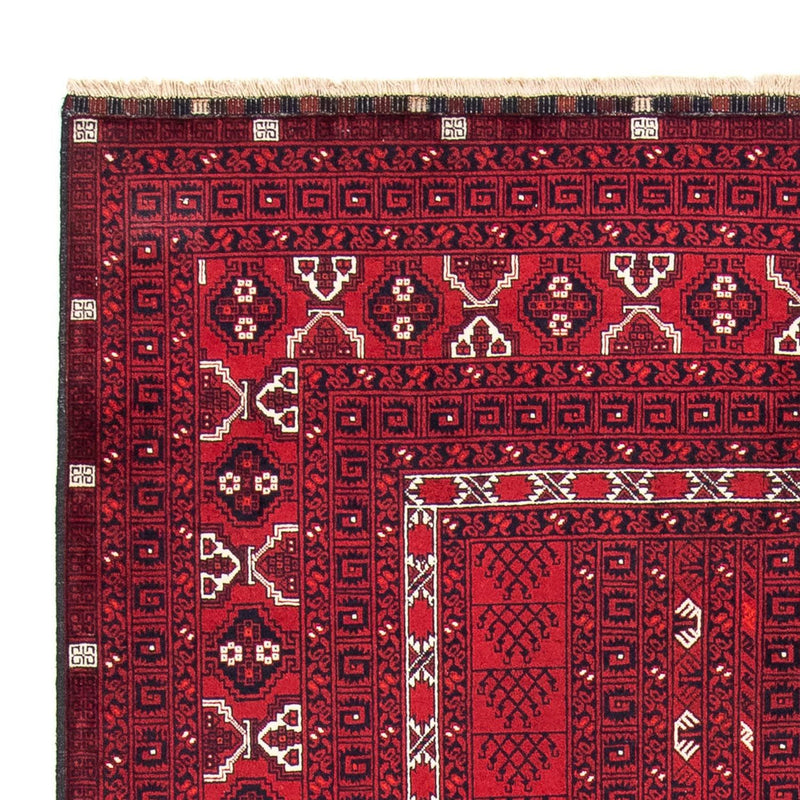 Alfombra Turkaman - 246 x 157 cm - rojo oscuro