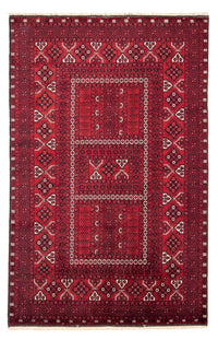 Alfombra Turkaman - 246 x 159 cm - rojo oscuro