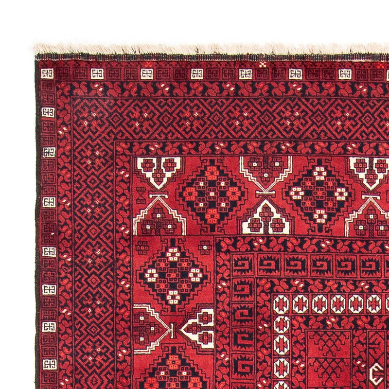 Alfombra Turkaman - 246 x 159 cm - rojo oscuro