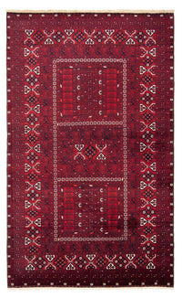 Alfombra Turkaman - 252 x 160 cm - rojo oscuro