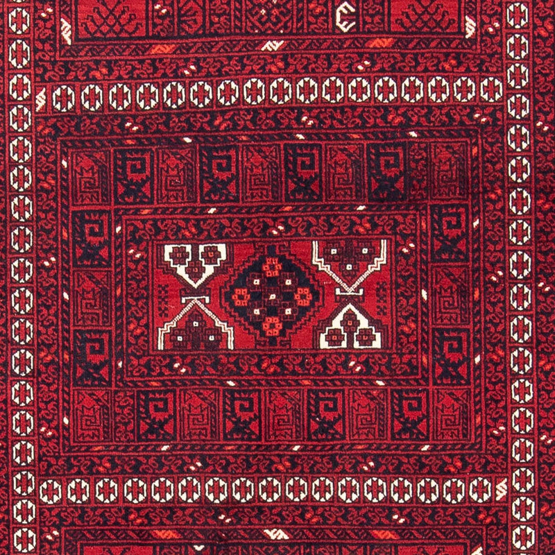 Alfombra Turkaman - 252 x 160 cm - rojo oscuro