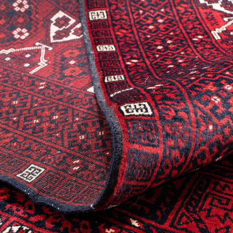 Alfombra Turkaman - 252 x 160 cm - rojo oscuro
