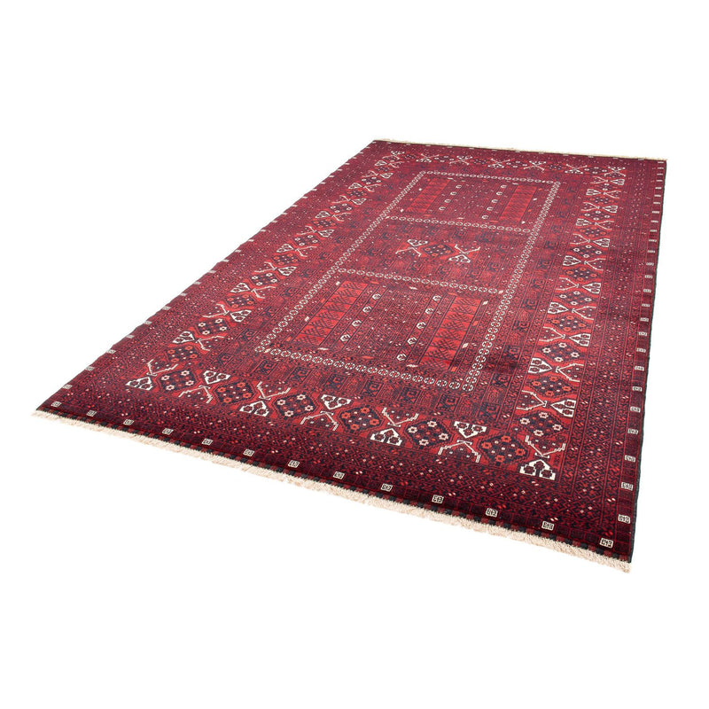 Alfombra Turkaman - 252 x 160 cm - rojo oscuro