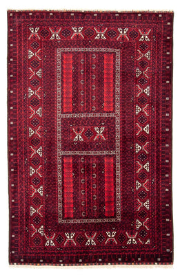 Alfombra Turkaman - 246 x 160 cm - rojo oscuro