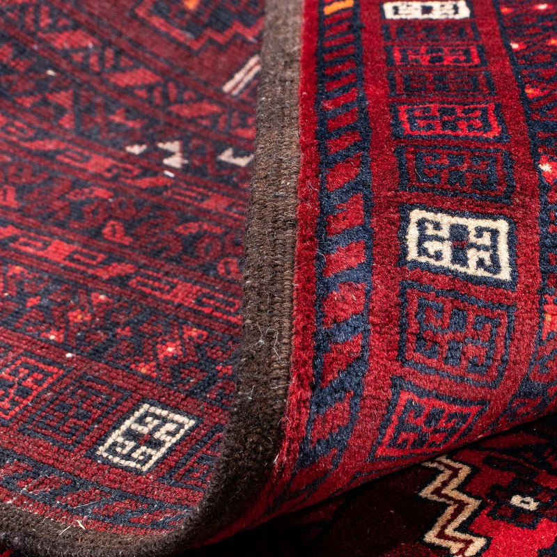 Alfombra Turkaman - 246 x 160 cm - rojo oscuro