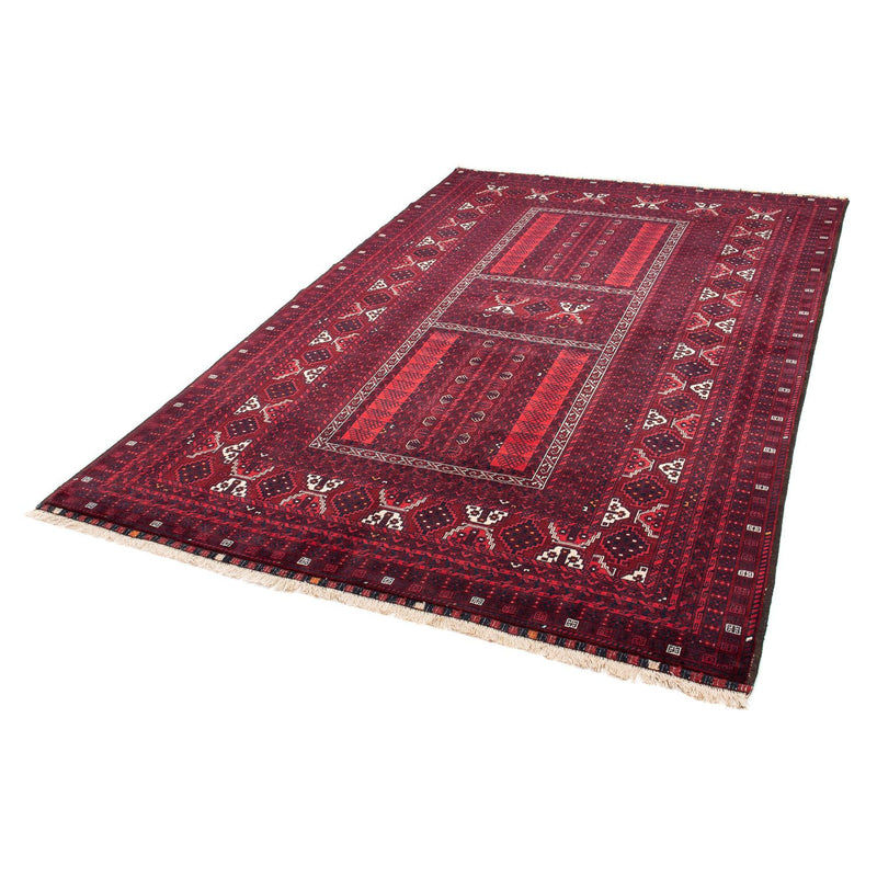 Alfombra Turkaman - 246 x 160 cm - rojo oscuro