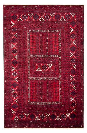 Alfombra Turkaman - 240 x 157 cm - rojo oscuro