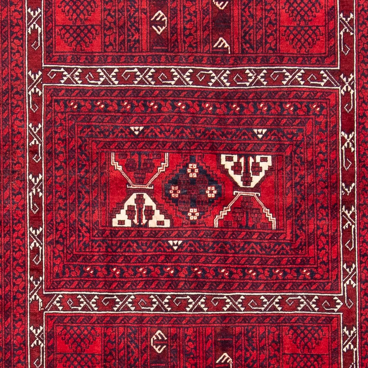 Alfombra Turkaman - 240 x 157 cm - rojo oscuro