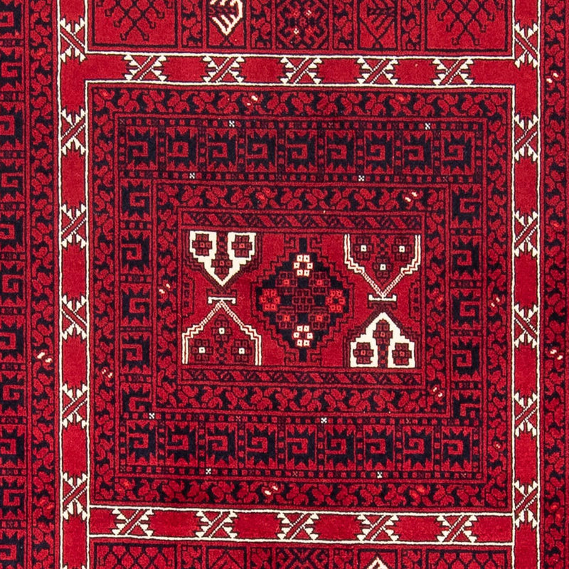 Alfombra Turkaman - 255 x 151 cm - rojo oscuro