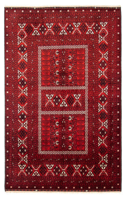 Alfombra Turkaman - 243 x 160 cm - rojo oscuro