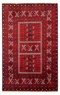 Alfombra Turkaman - 243 x 160 cm - rojo oscuro