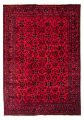 Alfombra afgana - 287 x 202 cm - rojo oscuro