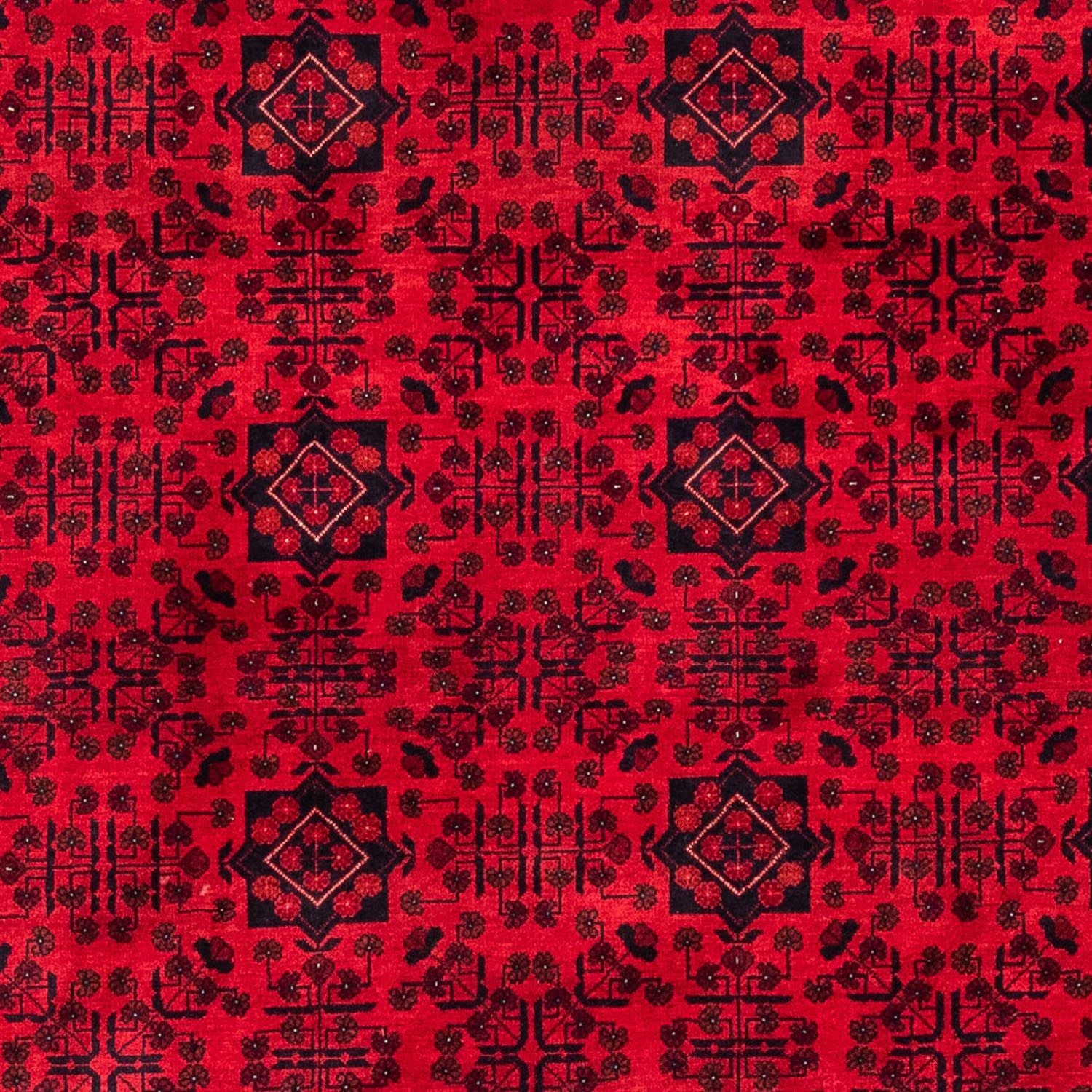 Alfombra afgana - 287 x 202 cm - rojo oscuro