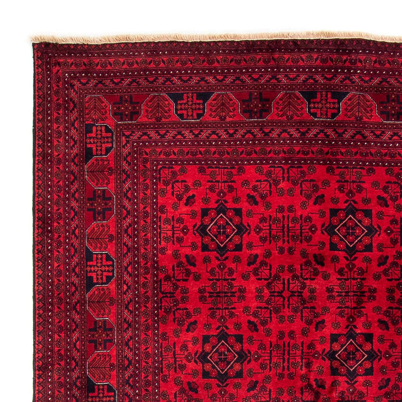 Alfombra afgana - 287 x 202 cm - rojo oscuro