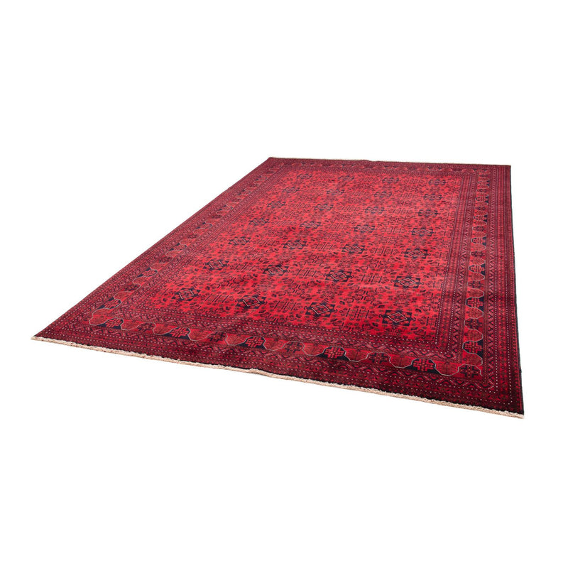 Alfombra afgana - 287 x 202 cm - rojo oscuro