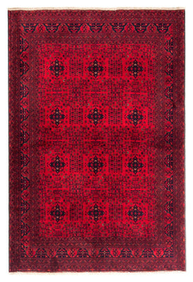 Alfombra afgana - 230 x 171 cm - rojo oscuro