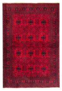 Alfombra afgana - 230 x 171 cm - rojo oscuro