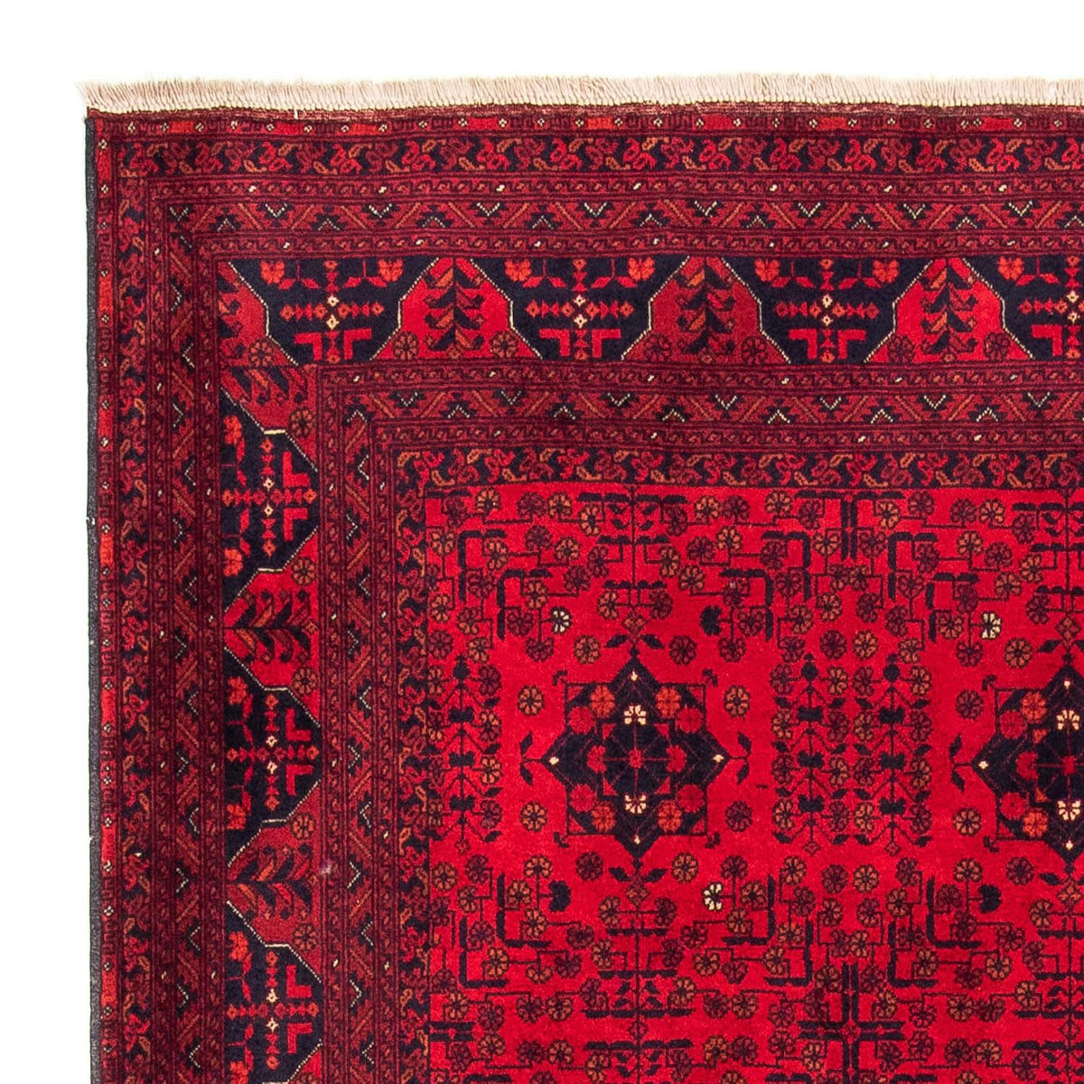 Alfombra afgana - 230 x 171 cm - rojo oscuro