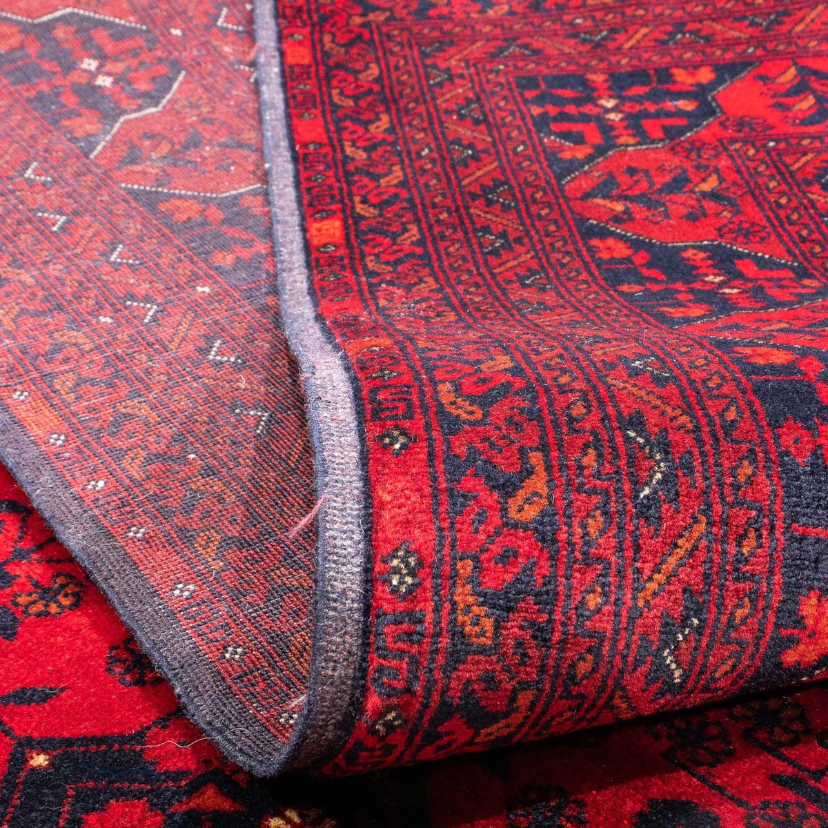 Alfombra afgana - 230 x 171 cm - rojo oscuro