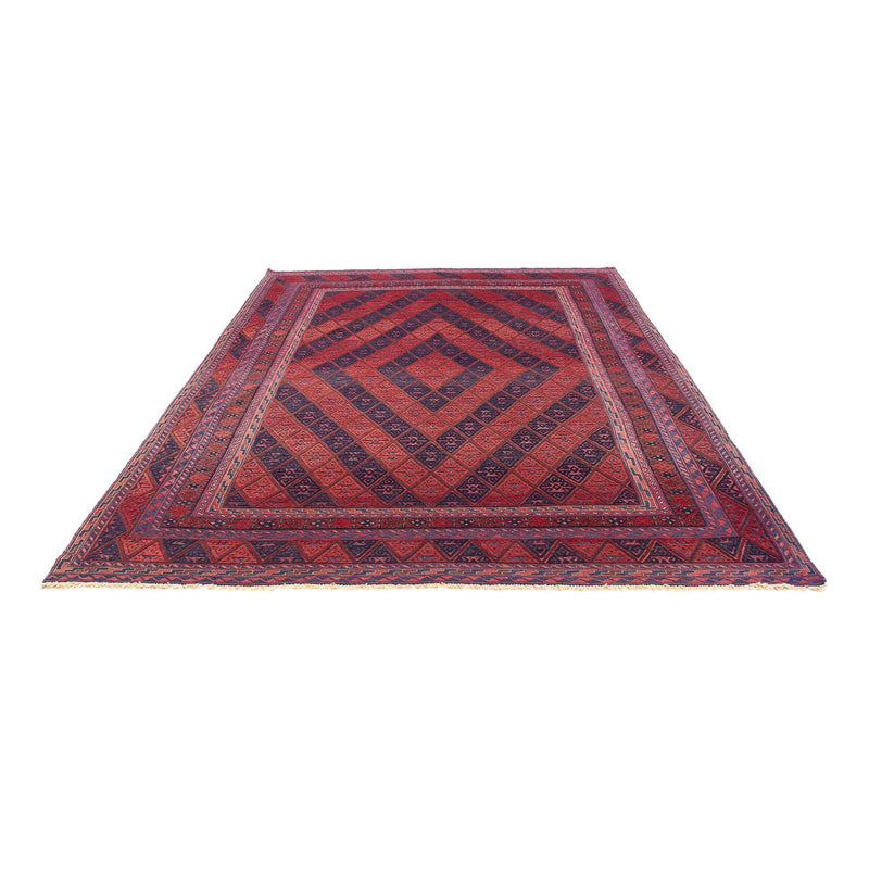Alfombra Kelim - Oriental - 279 x 206 cm - rojo oscuro