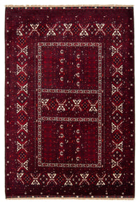 Alfombra Turkaman - 243 x 164 cm - rojo oscuro
