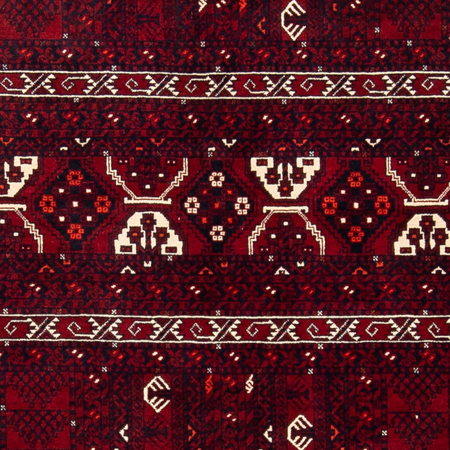 Alfombra Turkaman - 243 x 164 cm - rojo oscuro