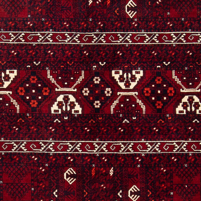Alfombra Turkaman - 243 x 164 cm - rojo oscuro