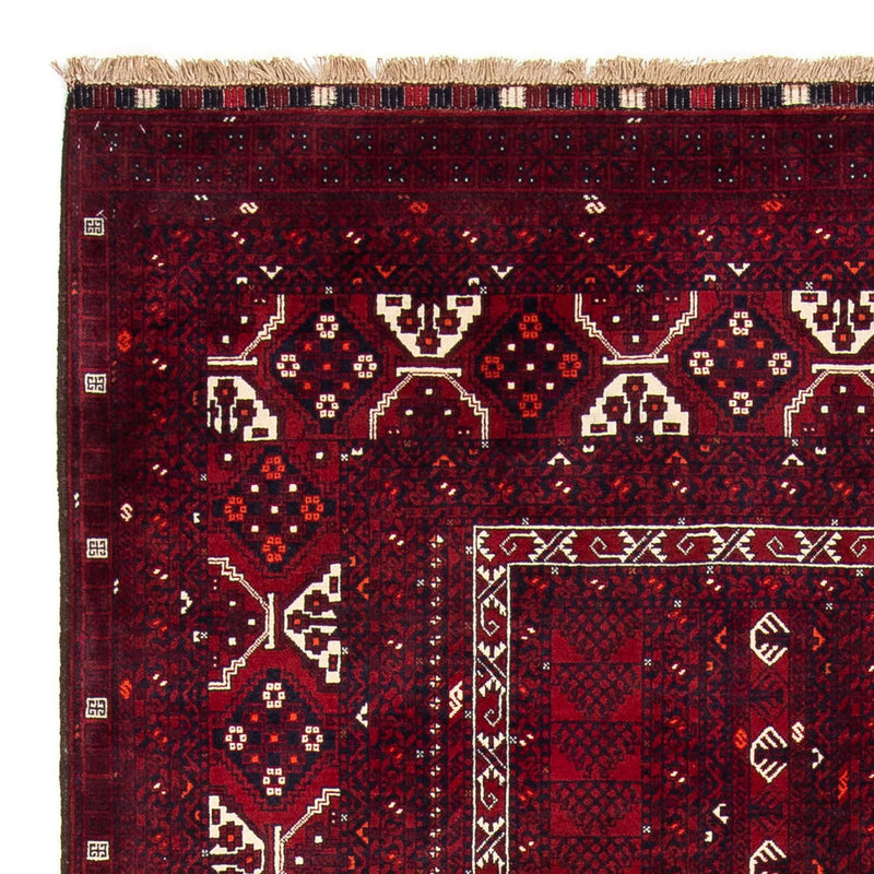 Alfombra Turkaman - 243 x 164 cm - rojo oscuro