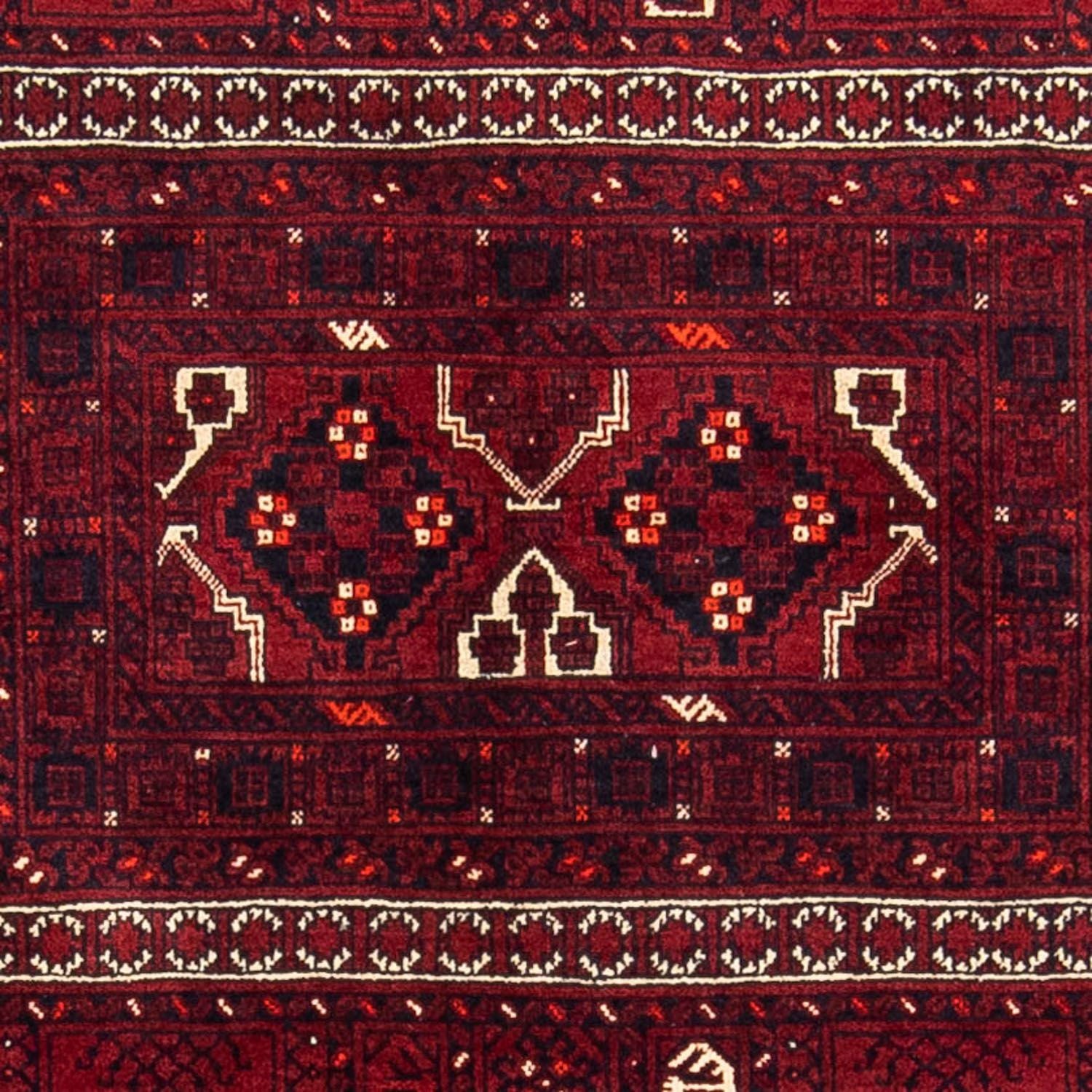 Alfombra Turkaman - 240 x 160 cm - rojo oscuro
