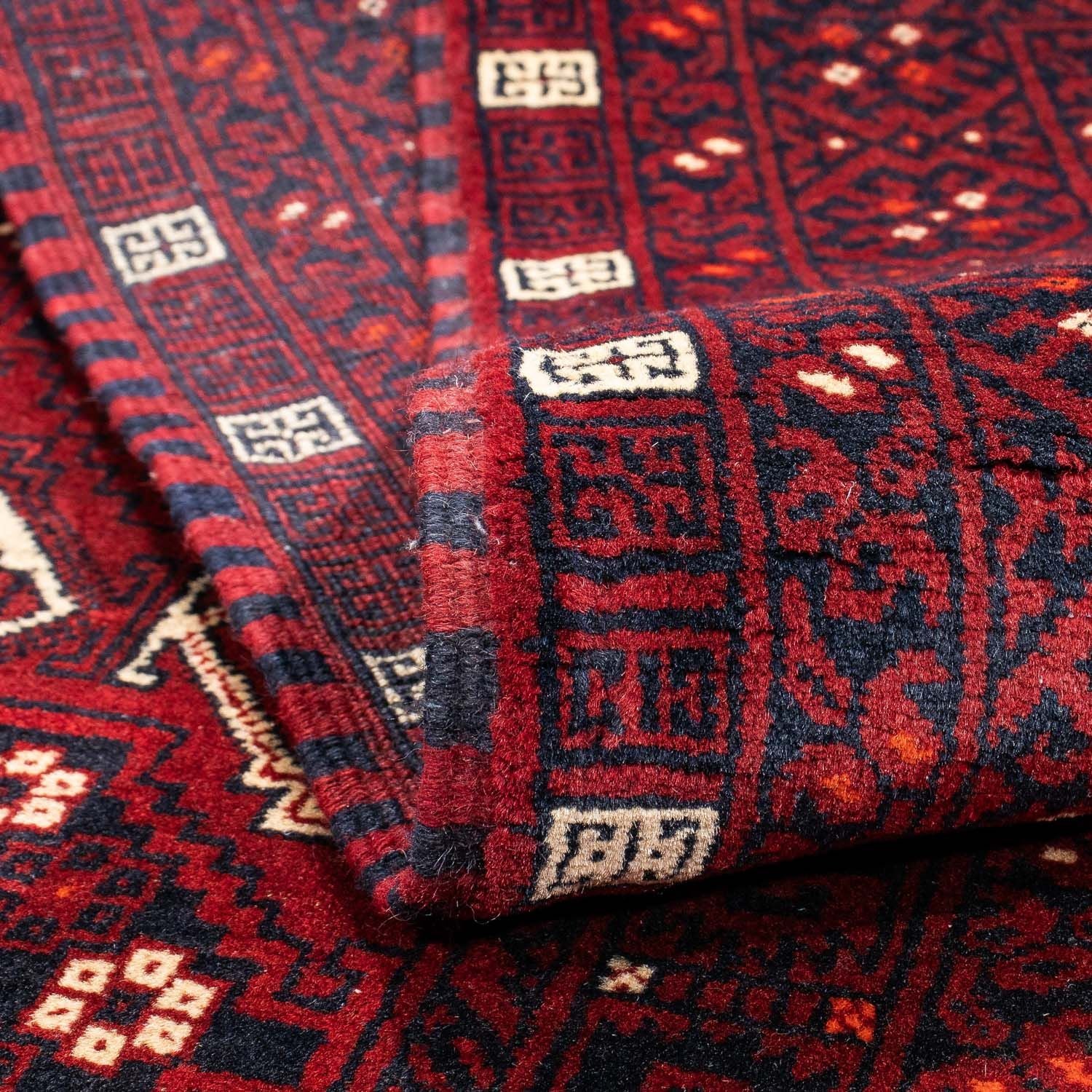 Alfombra Turkaman - 240 x 160 cm - rojo oscuro