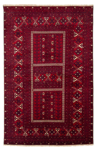 Alfombra Turkaman - 244 x 158 cm - rojo oscuro