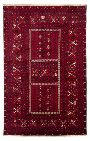 Alfombra Turkaman - 244 x 158 cm - rojo oscuro