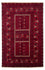 Alfombra Turkaman - 244 x 158 cm - rojo oscuro