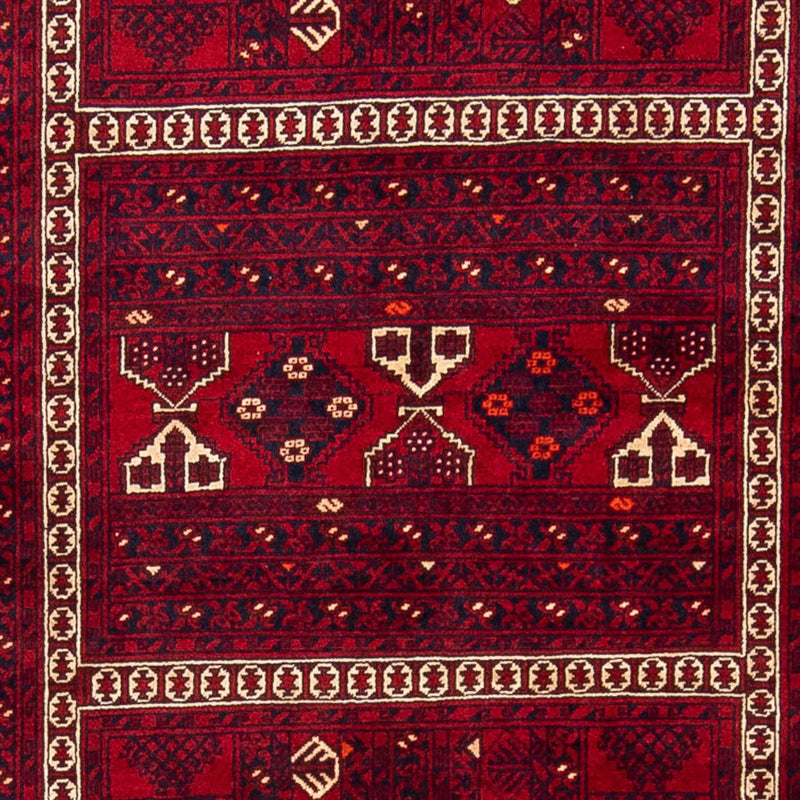 Alfombra Turkaman - 244 x 158 cm - rojo oscuro