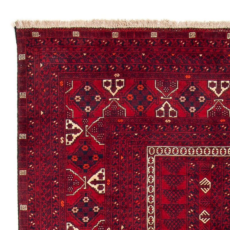 Alfombra Turkaman - 244 x 158 cm - rojo oscuro