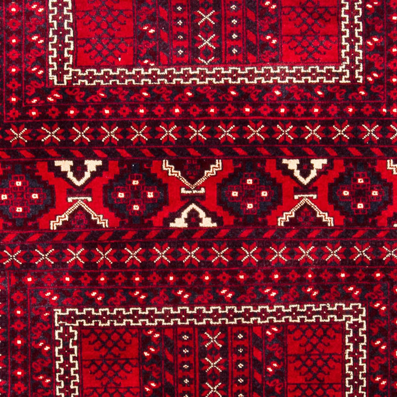Alfombra Turkaman - 245 x 156 cm - rojo oscuro