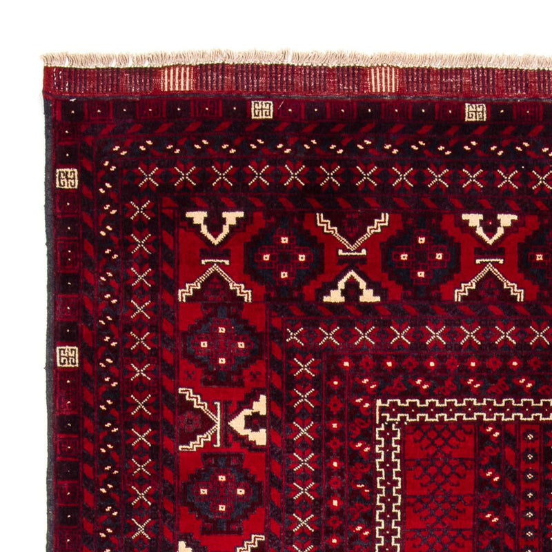 Alfombra Turkaman - 245 x 156 cm - rojo oscuro