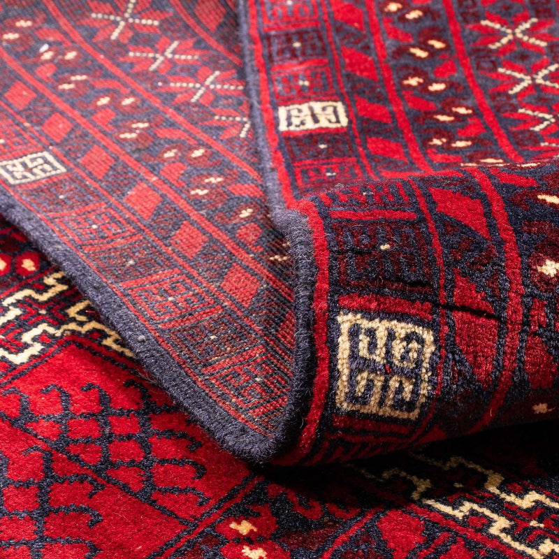 Alfombra Turkaman - 245 x 156 cm - rojo oscuro