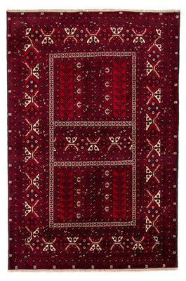 Alfombra Turkaman - 237 x 156 cm - rojo oscuro