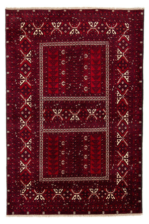 Alfombra Turkaman - 237 x 156 cm - rojo oscuro