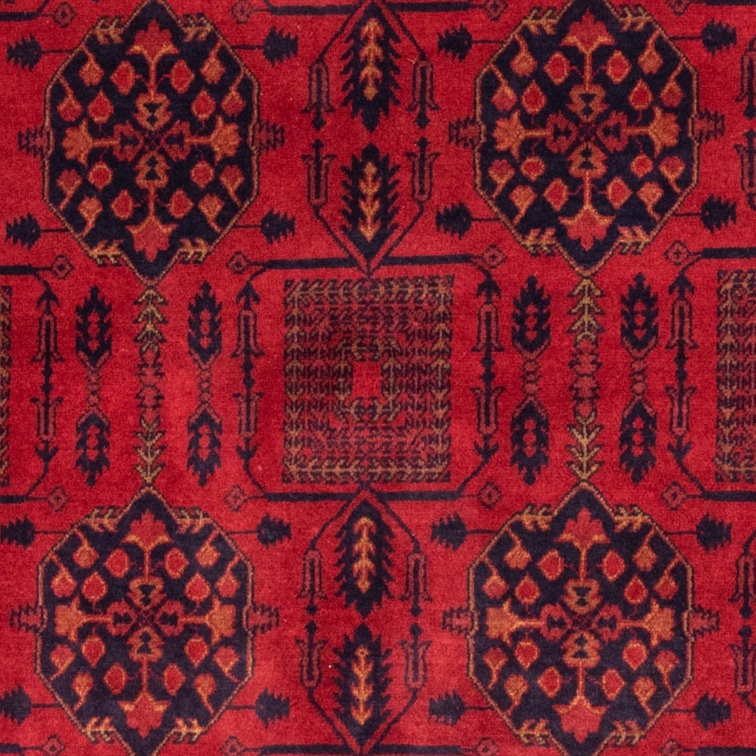 Alfombra afgana - Kunduz - 196 x 130 cm - rojo