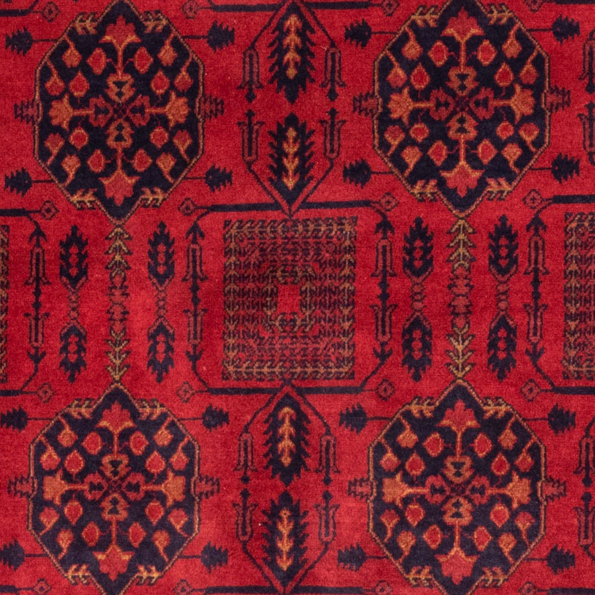 Alfombra afgana - Kunduz - 196 x 130 cm - rojo