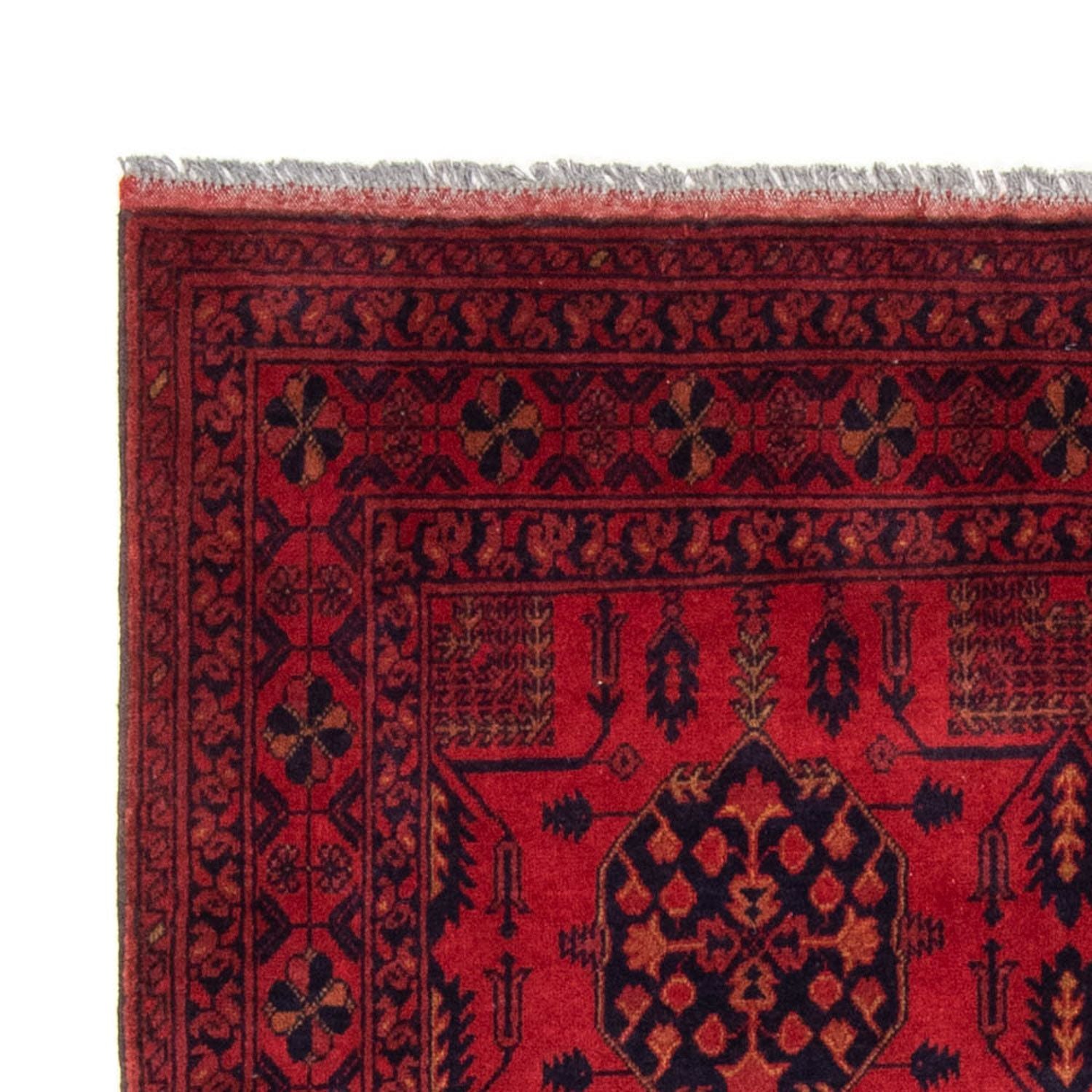 Alfombra afgana - Kunduz - 196 x 130 cm - rojo