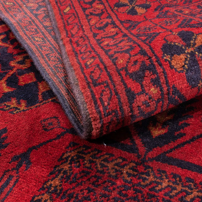 Alfombra afgana - Kunduz - 196 x 130 cm - rojo